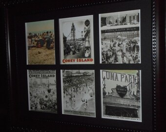 CONEY ISLAND - Reproduction pictures of the iconic New York City Beach (in a frame)