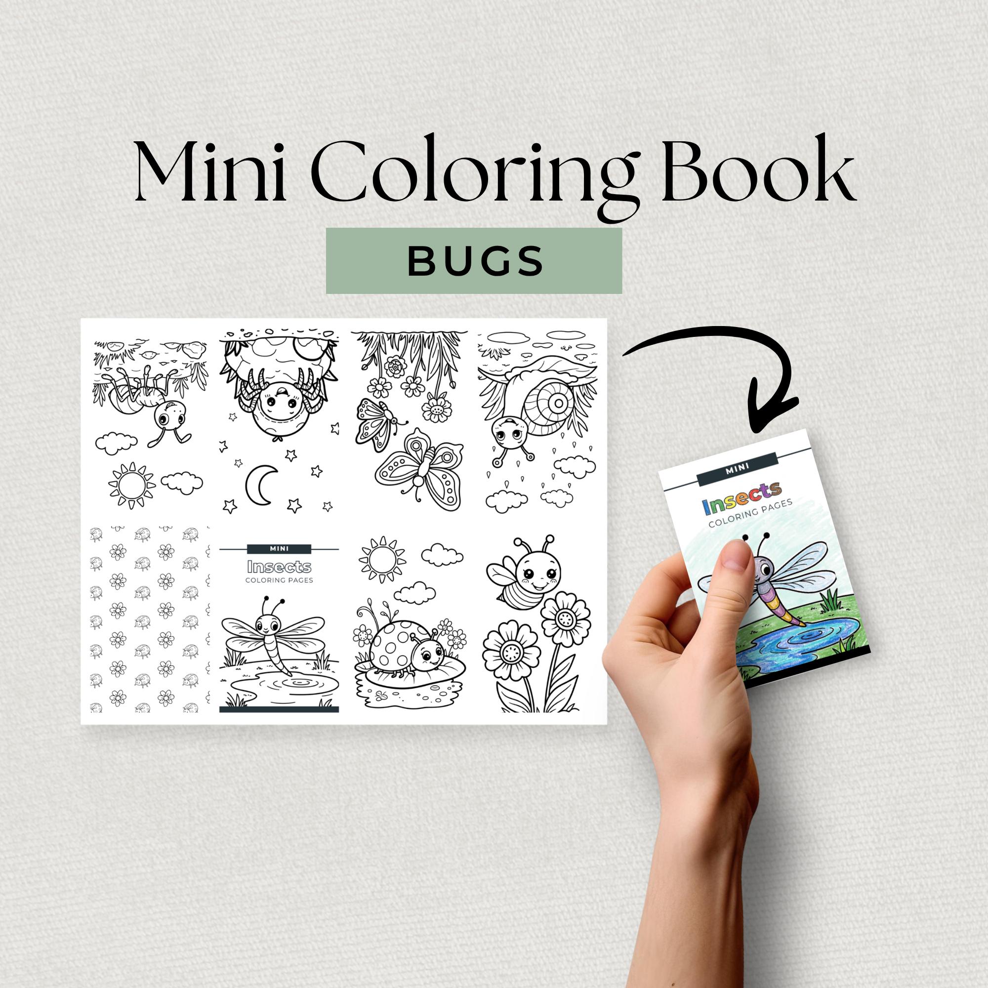 Libro para colorear de mini insectos para niños / Actividad imprimible ...