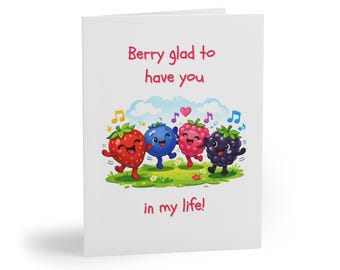 Grußkarte „Berry froh dich zu haben“