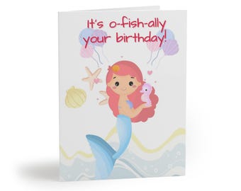Geburtstagskarte - O-fish-ally zum Geburtstag