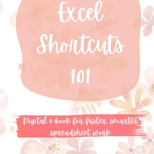 Excel Keyboard Shortcuts Ebook PDF | Spreadsheet Cheat Sheet | Productivity Guide | Digital Download | Instant Download