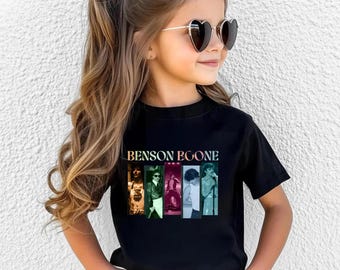 Camiseta Benson Boone para niños, camiseta de gira musical, regalo para niños, body para bebé, camiseta de la gira 2026, Life of a Showgirl, Faith Over Fear, Boone