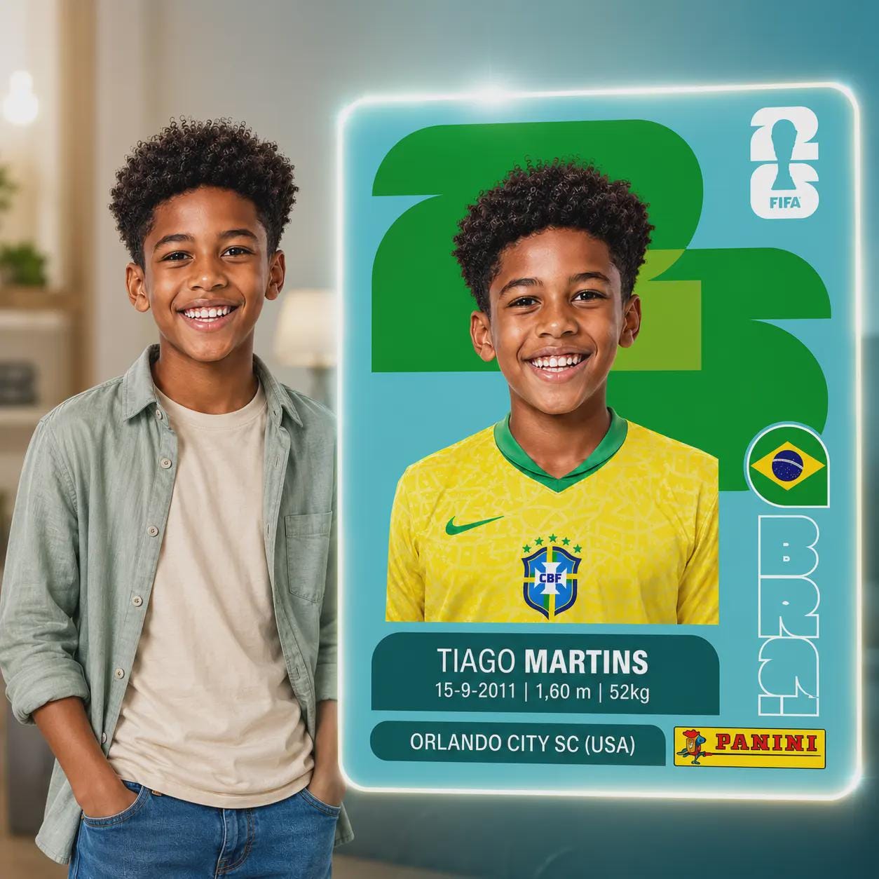 カスタム2026ワールドカップ選手カード、パーソナライズされたサッカー
