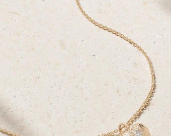 925 Sterling Silver Heart Locket Necklace, Tiny Love Charm Locket Necklace, Minimalist Jewelry, Open Heart Locket Necklace, Dainty Jewelry