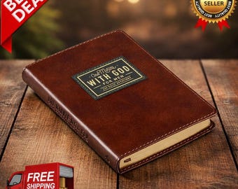 One Minute with God for Men: 365 Daily Devotions – Brown Leather Study Guide Book