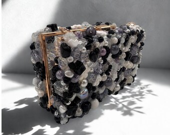Monochrome Meltdown Maximalist Clutch