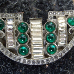 ART DECO Jeweled Fur Clip c 1940
