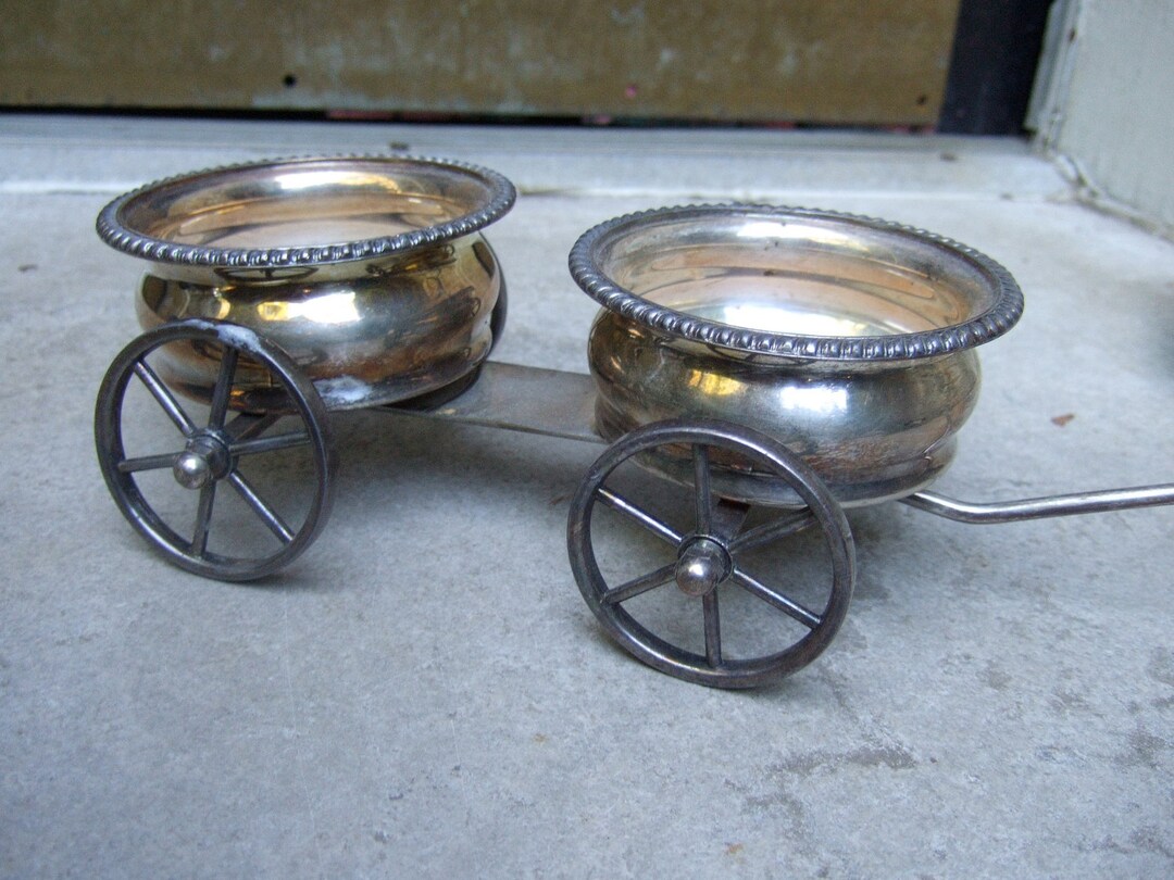 Elegant Silver Plate Decorative Wagon Cart - Etsy