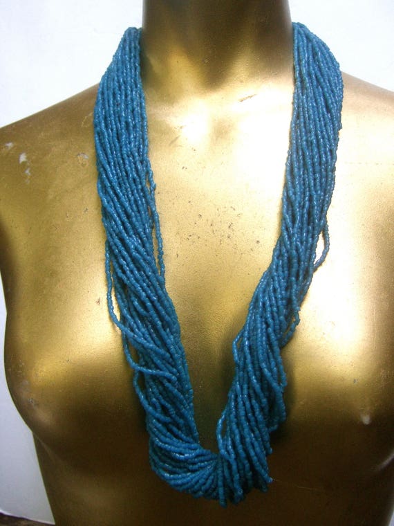 Exotic Glass Beaded Multi Strand Necklace