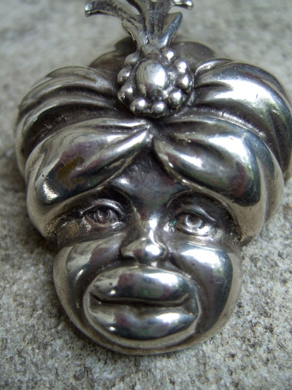 Sterling Genie Figural Brooch c 1950