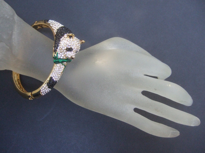 Charming Crystal Panda Bangle Bracelet