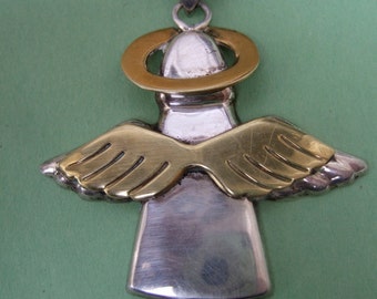 Sterling Artisan Angel Pendent Necklace