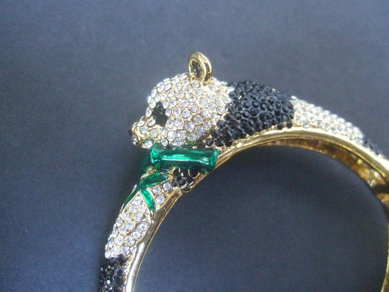 Charming Crystal Panda Bangle Bracelet