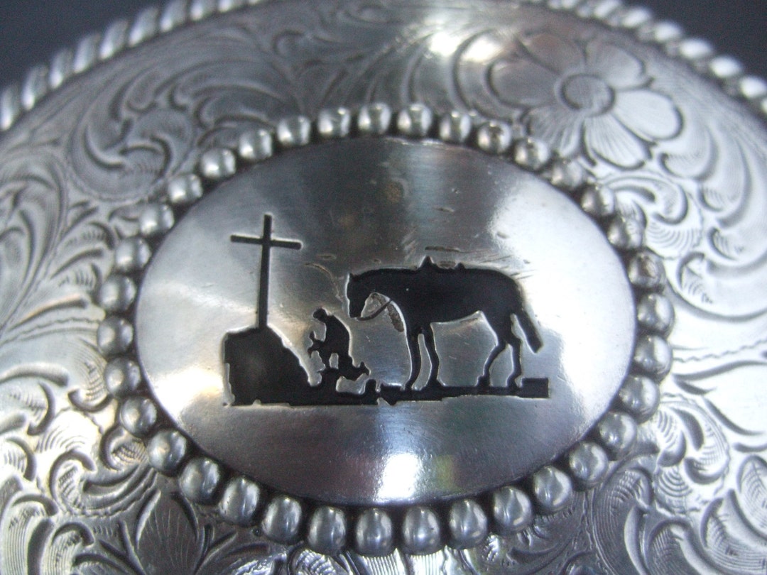 Unique Silver Metal Southwestern Style Belt Buckle - Etsy