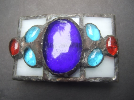 One of a kind hand made stained glass belt buckles Just in time for Mothers Day! These “one of a kind” stained  main image 3