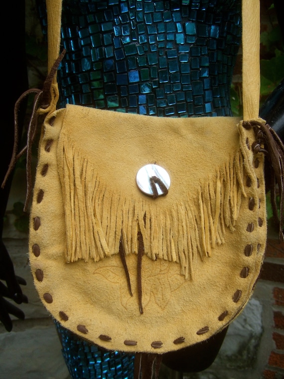 1970s Plush Soft Suede Fringe Shoulder Bag