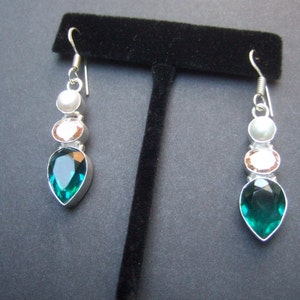 Sterling Artisan Semi Precious Dangle Earrings image 3