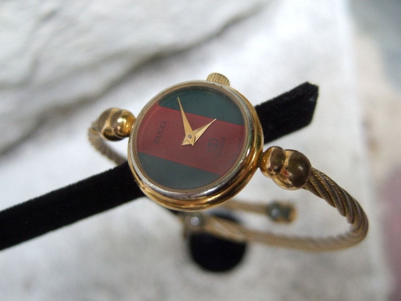GUCCI Vintage Womens Wrist Watch c 1970s Authentic AS Etsy