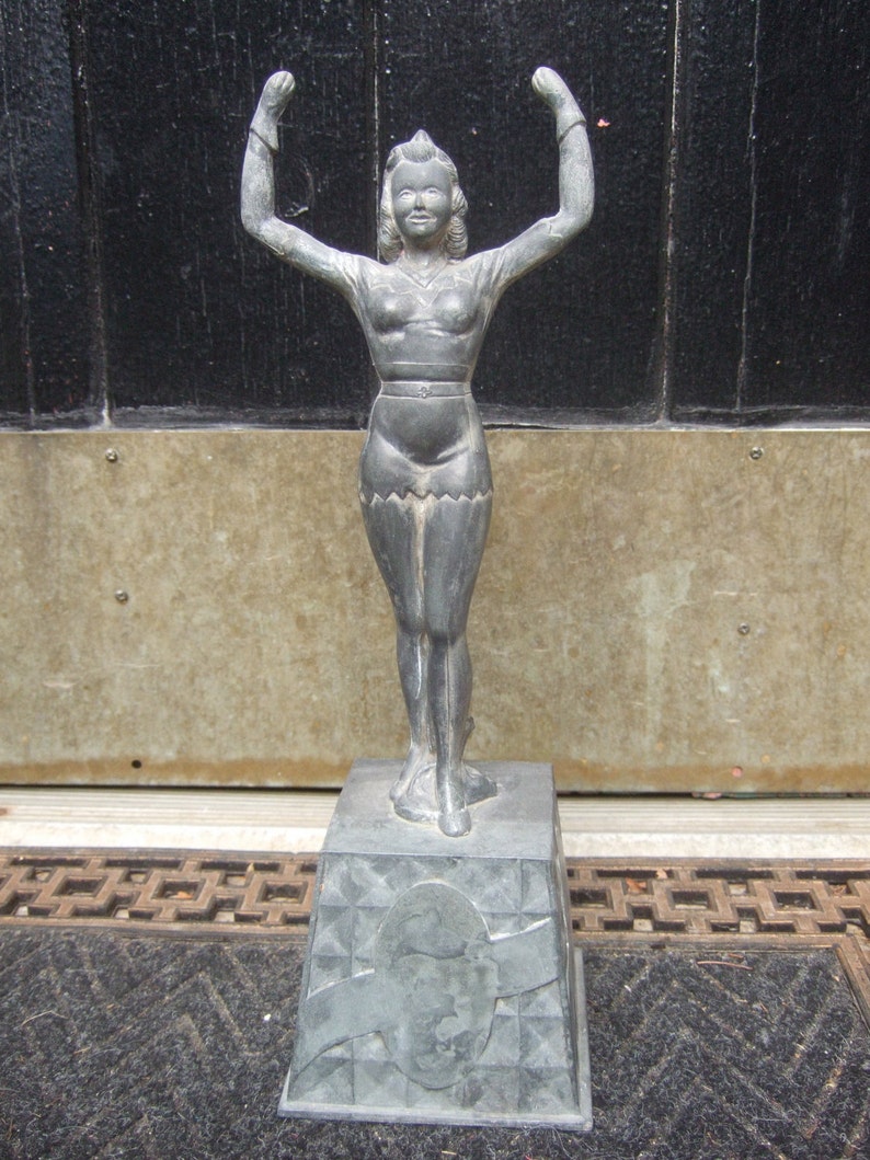 Figural Metal Woman Bell Ringer Statue C 1940s - Etsy