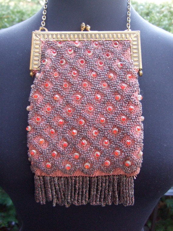 1930s Beaded Fringe Evening Bag