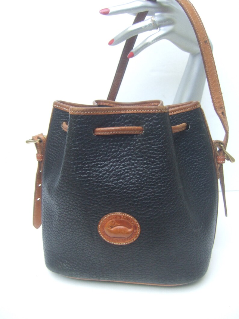 DOONEY & BOURKE Black Pebble Leather Shoulder Bag Genuine Etsy