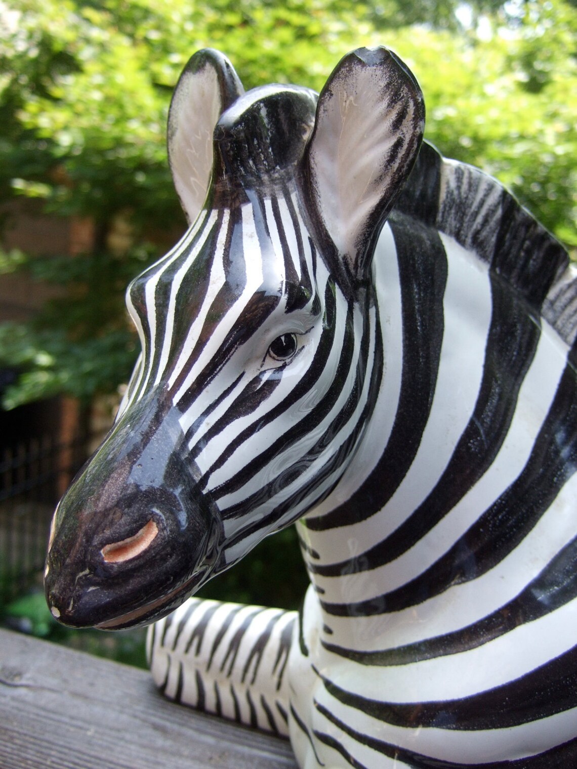 Vintage Porcelain Zebra Statue Made in Italy c 1970 Etsy