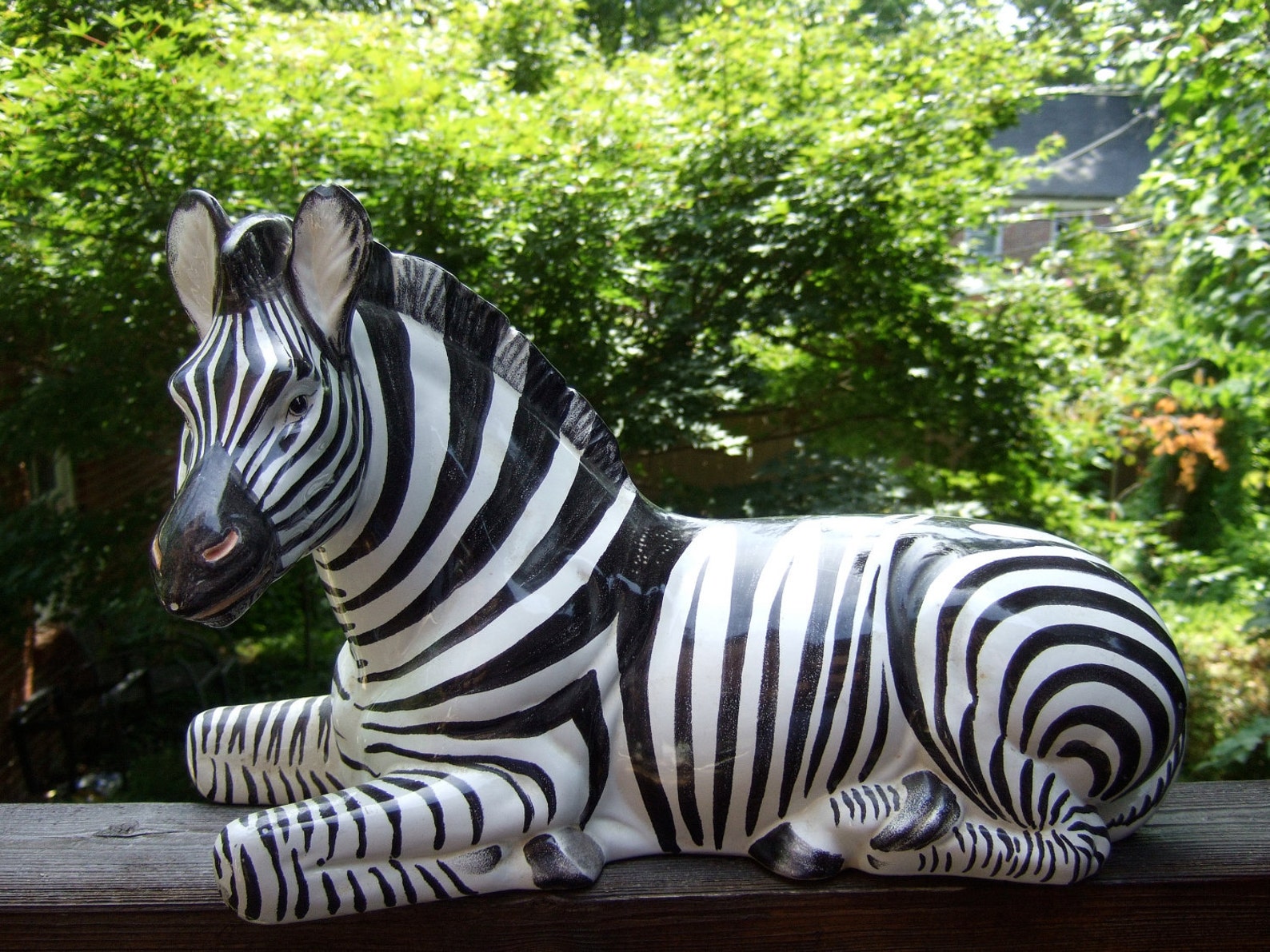 Vintage Porcelain Zebra Statue Made in Italy c 1970 Etsy