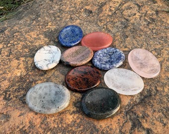 Handcrafted Crystal Worry Stone for Stress Relief, Mindfulness, Pocket Gem
