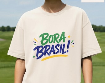 Bora Brasil 2026 Football Shirt | Brazil Football Fan Graphic Tee | Cotton Comfort Colors® Gift Shirt
