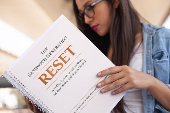 Sandwich Generation Survival Toolkit | Caregiver Burnout Reset | 14-Day Planner (PDF Download)