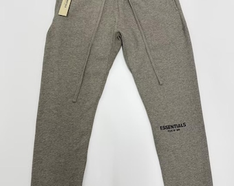 Pantalones deportivos NWT Essentials, joggers oversize color avena oscuro, pantalones de estilo urbano de felpa acogedora para hombres y mujeres.
