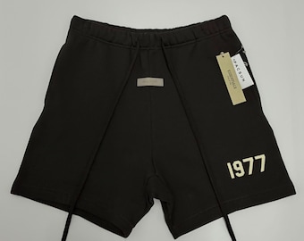 Pantalones cortos NWT Essentials Iron 1977, pantalones cortos deportivos extragrandes, pantalones cortos casuales de mezcla de algodón con cintura elástica.