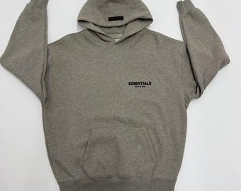 Sudadera con capucha NWT Essentials, sudadera extragrande color avena oscuro, jersey de felpa gruesa y acogedor para hombres y mujeres.