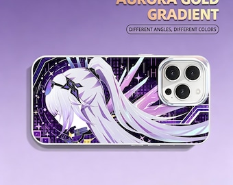 Holographic Laser Case iPhone 17 16 15 14 13 12 11 All Honkai Star Rail Female Characters Firefly Silver Wolf Game Cover, HSR Gamer Gift