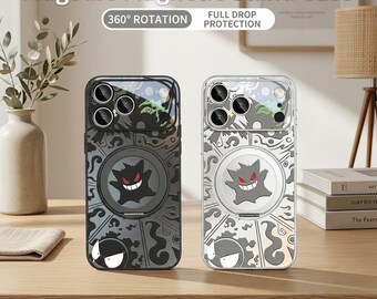 Gengar MagSafe Magnetic Stand Case for iPhone 17 16 15 14 13 12 Pro Max Plus, 360 Rotating Kickstand Gamer Gift, Available in various colors