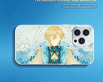 Aurora Gold Honkai Star Rail Case for iPhone 17 16 15 14 13 12 Sunday Aventurine Phaino Anaxagoras, Gamer Gift HSR All Male Characters Merch