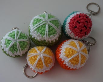 Crochet Fruit Bag Charms / Keychains