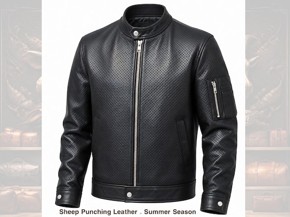 Sheep Punching Leather Jacket for your Summer Collectino