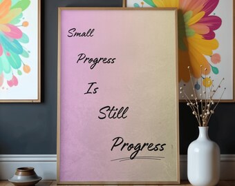 Wachstum Mindset Wand Kunst | Motivierendes Zitat Druck | Positive Affirmation Dekor | Druckbare Download | Fortschritt Zitat | Digitaler Download