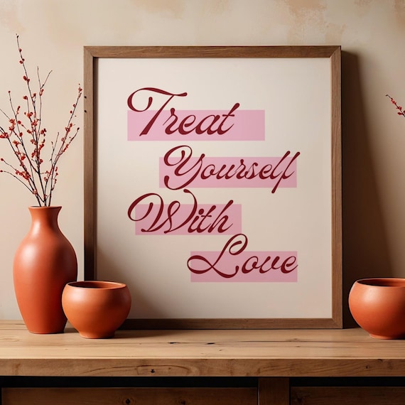 Self Care Wall Art Printable, Self Love Quote Print, Positive Affirmation Decor, Wellness Wall Art, Motivational Poster Digital Download