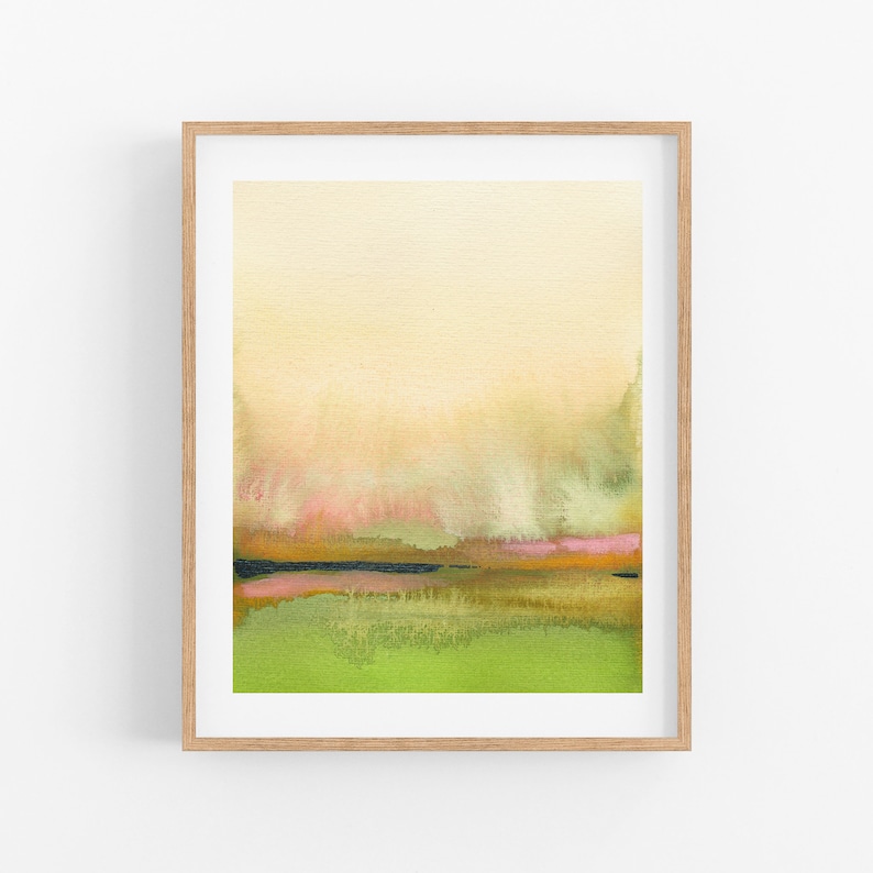 Watercolor Landscape Art Print 8 x 10 Landscape Art Country Home Decor Gallery Wall Art Artwork by Shop Owner Sarah Martinez image 1