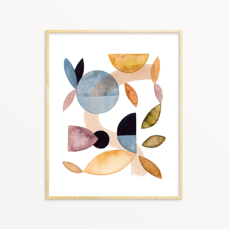 Autumn Colors Wall Decor Abstract Leaf Art Print Earth Nature New Age Art Print. Modern Minimalist Gallery Wall Art Large Art Print