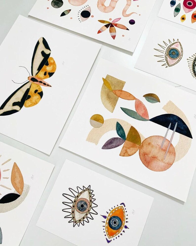 Abstract Floral Art Print. Soft Colors. Wall Decor. Modern Minimalist Gallery Wall Art. Large Art Print. Earth / Nature / New Age Art Print. image 3
