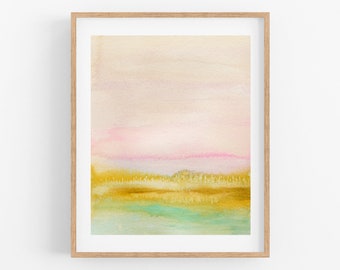 Watercolor Landscape Art Print | 8" x 10" Landscape Art | Country Home Decor | Gallery Wall Art | Artwork by Shop Owner Sarah Martinez