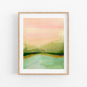 Watercolor Landscape Art Print | 8" x 10" Landscape Art | Country Home Decor | Gallery Wall Art | Artwork by Shop Owner Sarah Martinez