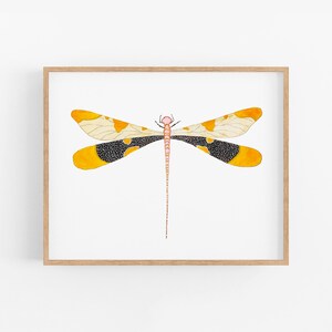 Watercolor Dragonfly Art Print. Blue Dragonfly Artwork. Colorful Insect Art. Gallery Wall Prints. Nature Painting. Pretty Insect Artwork. image 2