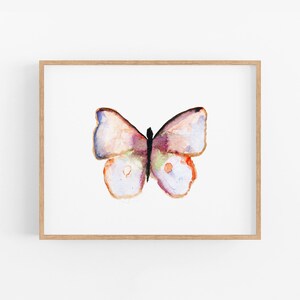 Watercolor Butterfly Art Print. Modern Minimal Nursery Wall Art. Butterfly Poster.  Archival Butterfly Art Print. Unique Butterfly Art.