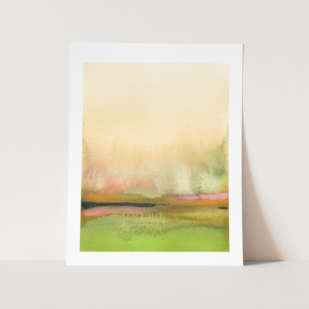 Watercolor Landscape Art Print | Landscape Art | Country Home Decor ...