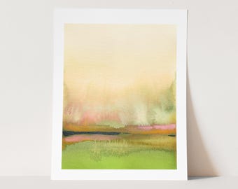 Watercolor Landscape Art Print | Landscape Art | Country Home Decor | Gallery Wall Art | Artwork by Shop Owner Sarah Martinez