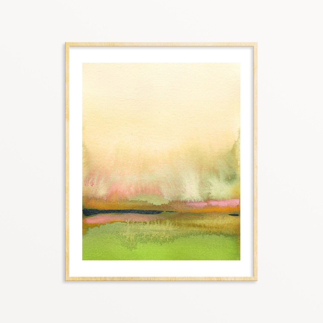 Watercolor Landscape Art Print 8 X 10 Landscape Art Country Home Decor